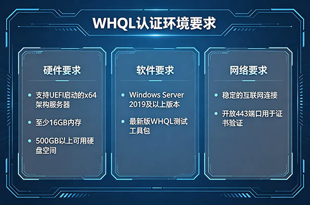 WHQL认证测试环境搭建：HLK服务器+客户端最低配置要求一览